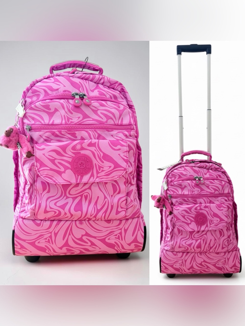 Kipling Sanaa Rolling School backpack Waver Wonder